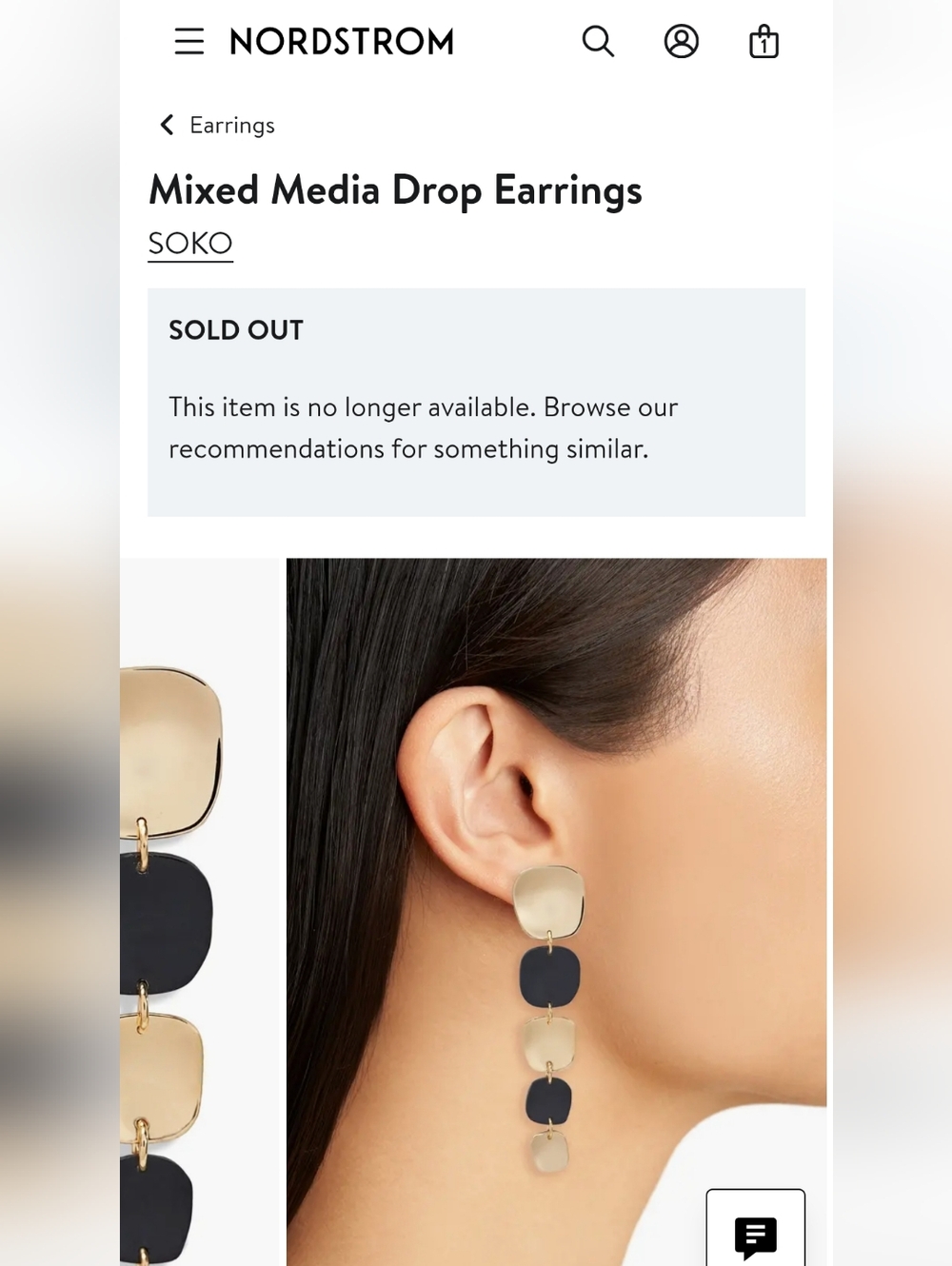 SOKO Mixed Media Drop Earrings